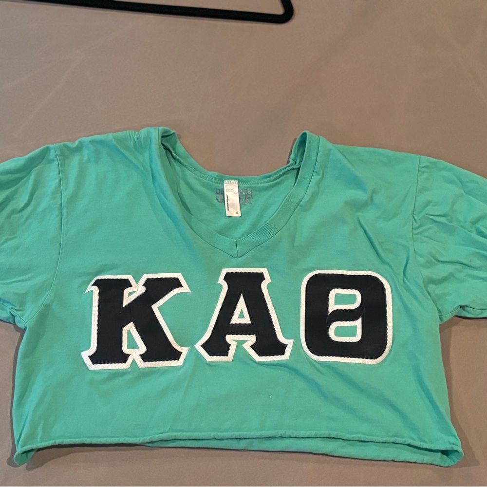 Blue crop top